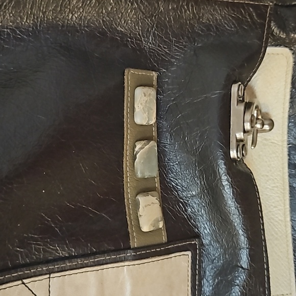 ARTISAN NATALIE & KELLIE NORTH Handcrafted Leather Laptop Messenger Bag - Picture 7 of 15